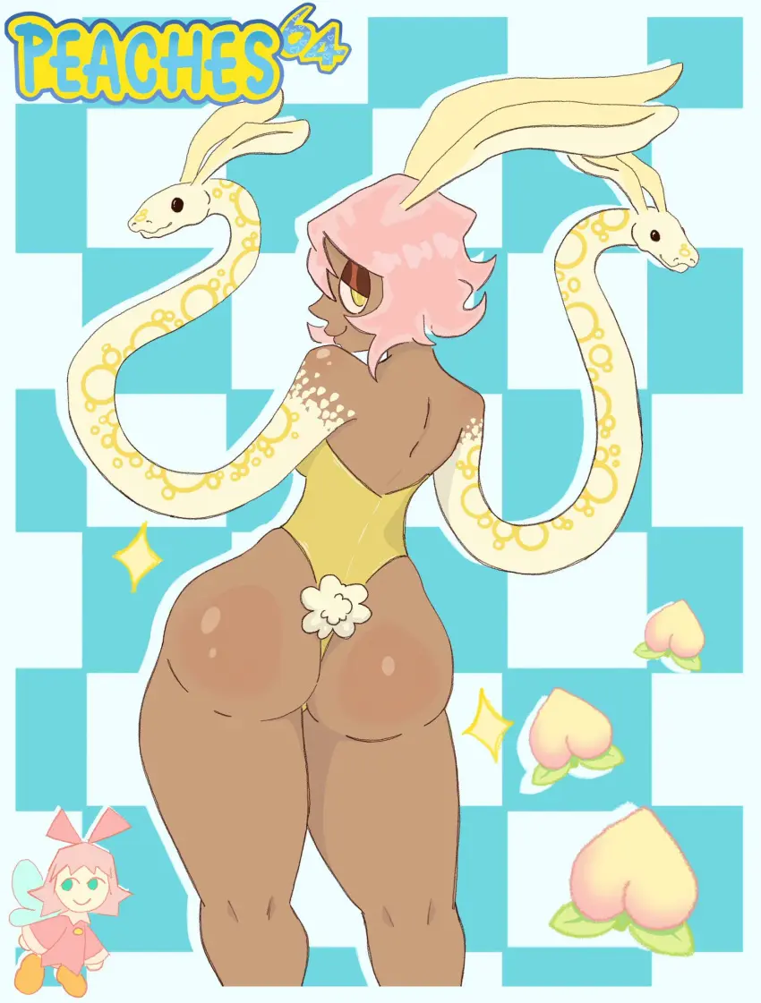 Image 1girls,clothed,female,ass,looking_back,tagme,pinup,bunnysuit,sian_nyan,snake_arms