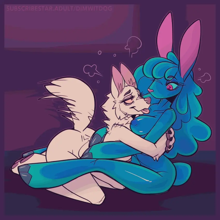 Image breasts,female,female_only,2girls,nude,furry,ass,digital_media,anthro,2d,tagme,animated,looking_at_another,yuri,furry_only,dimwitdog,hana_(dimwitdog),lulu_(dimwitdog)