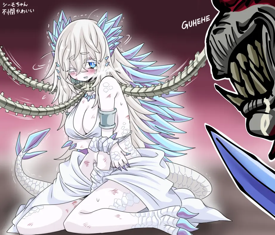 Image 1girls,blush,female,white_hair,blue_eyes,humanized,tagme,monster_girl,claws,2024,scales,godzilla_(series),kaiju,monsterverse,gijinka,kaiju_girl,king_kong_(series),godzilla_x_kong:_the_new_empire,shimo_(kaiju),skar_king,kinkuri