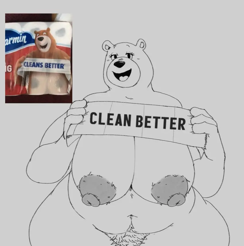 Image big_breasts,breasts,female,solo,nude,ass,big_butt,huge_butt,thick_thighs,areola,belly,huge_breasts,anthro,text,mature_female,slightly_chubby,mammal,big_areola,bear,meme,nude_anthro,pubes,overweight,overweight_female,rule_63,overweight_anthro,paper,olozva,charmin,charmin_bear,leonard_(charmin)
