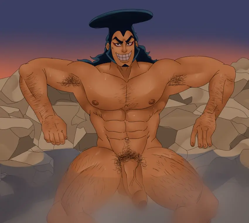 Image solo,1boy,male,one_piece,male_only,tagme,hot_spring,kozuki_oden