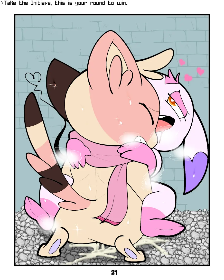 Image female,cum,male,pokemon,pokemon_(species),sweat,sex,duo,male/female,anthro,cum_in_pussy,cum_inside,text,closed_eyes,nintendo,genital_fluids,bodily_fluids,english_text,generation_5_pokemon,scarf,semi-anthro,heart_symbol,feral_only,mostly_nude,heart_eyes,4:5,stone_floor,wall_(structure),spike_chunsoft,stone_wall,scarf_only,pokemon_mystery_dungeon,softestpuffss,minccino,rodent_powered_(softestpuffss),chalice_(rodent_powered),chumouree_(rodent_powered),rodin_(character)