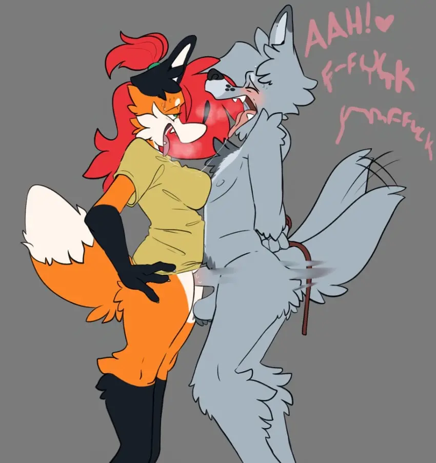 Image breasts,clothing,female,hi_res,nipples,shirt,standing,male,tail,red_hair,tongue,sex,duo,hair,male/female,saliva_string,anthro,text,saliva,bodily_fluids,canid,canine,canis,mammal,wolf,submissive_male,english_text,submissive,bondage,standing_sex,fox,topwear,thigh_sex,bound,pepper_(sketchytoasty),sketchytoasty,conner_(sketchytoasty)