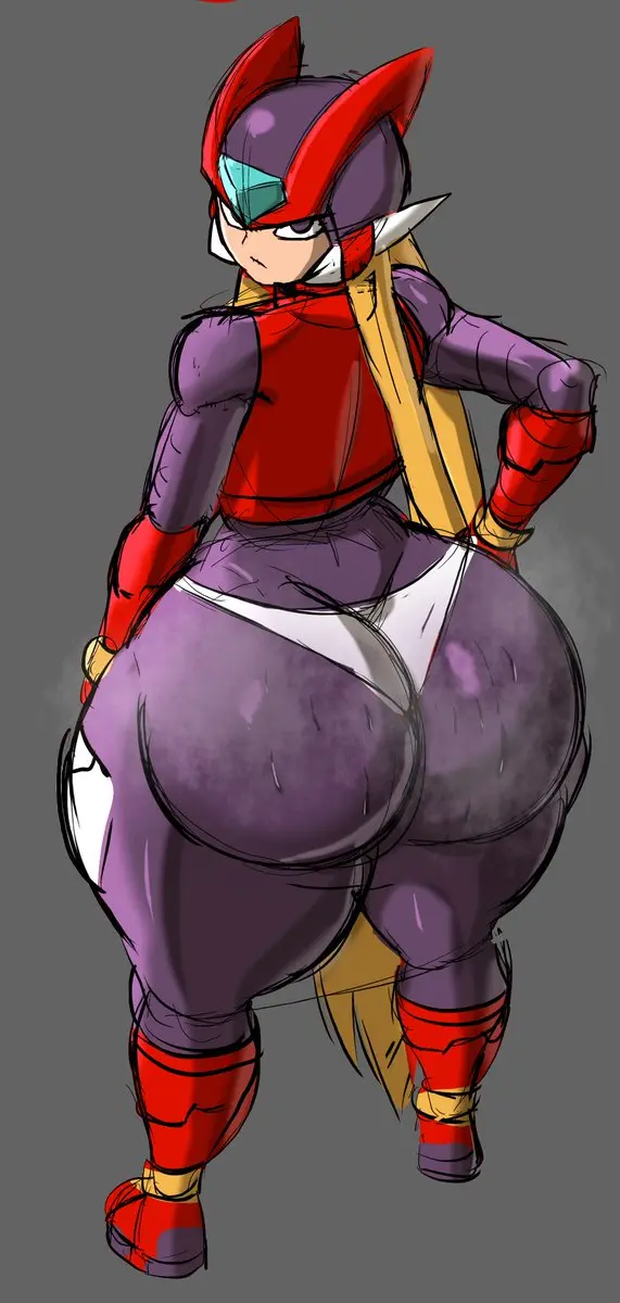 Image looking_at_viewer,solo,1boy,male,sweat,ass,big_ass,big_butt,huge_ass,huge_butt,looking_back,sweaty_butt,male_only,fat_ass,blonde_hair,thick_ass,thick_butt,purple_eyes,sweating,butt,looking_back_at_viewer,robot,capcom,fat_butt,mega_man,mega_man_zero,babyhunt4,da_ra_ra_ra,zero_(mega_man)