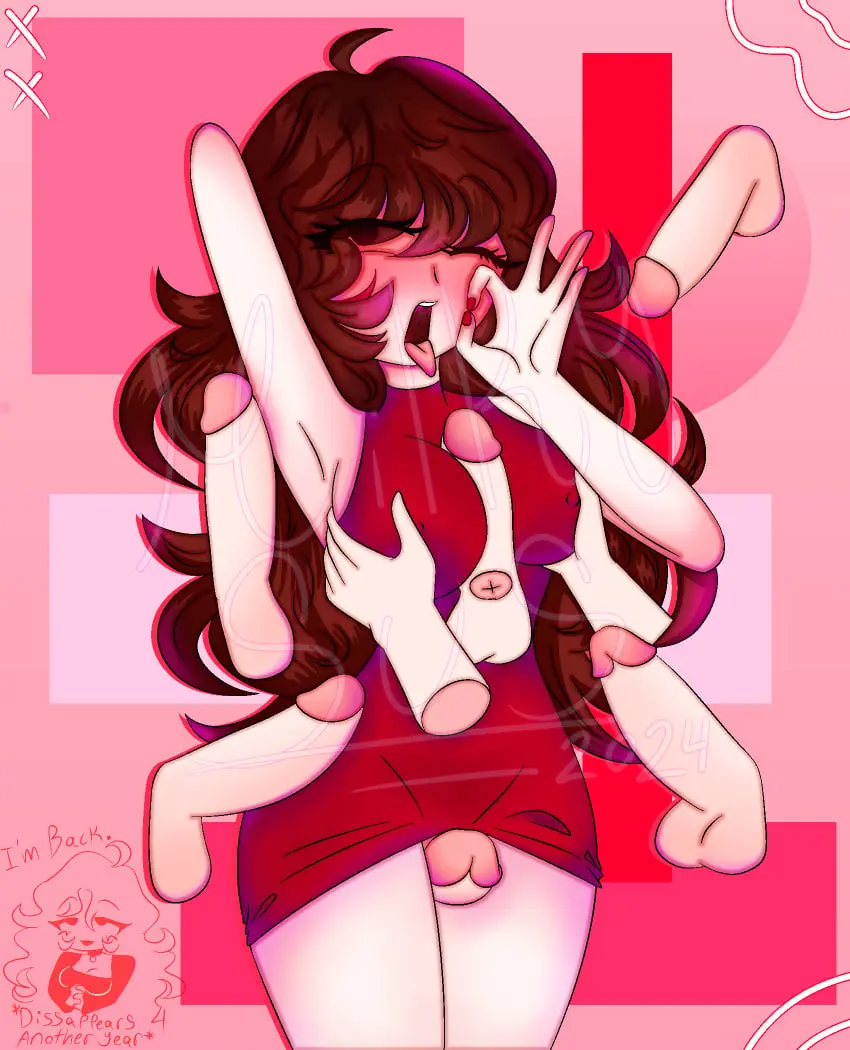 Image 1girls,big_breasts,breasts,female,simple_background,standing,male,penis,straight,female_focus,tagme,character_request,penis_between_breasts,multiple_penises,red_dress,disembodied_penis,disembodied_hands,unknown_male,penis_between_thighs,milkysus