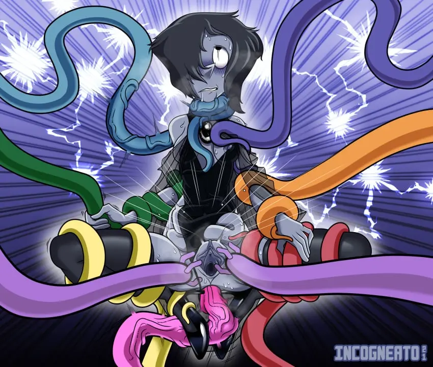 Image gem,pearl_(gem),tentacle,tentacle_sex,oc,gem_(species),gemsona,steven_universe,black_pearl_(swatty524),incogneato