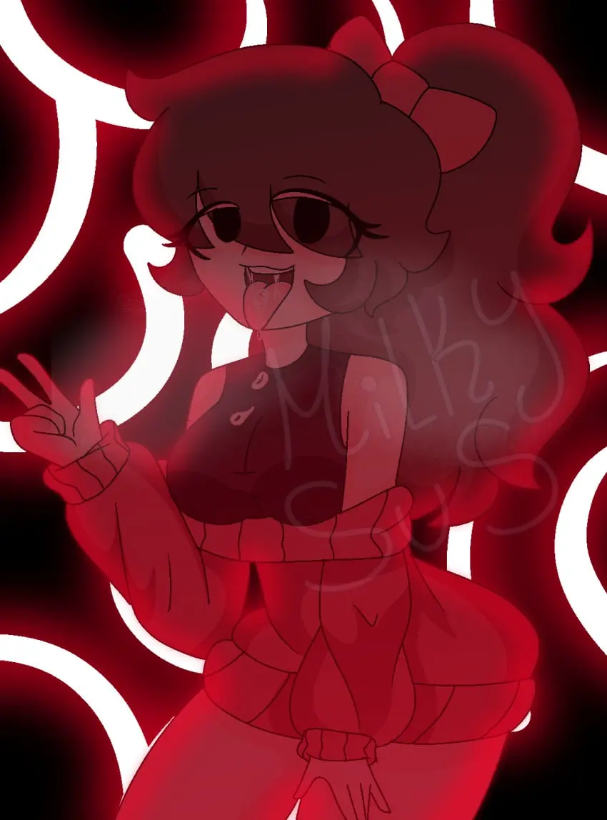 Image 1girls,female,female_only,simple_background,solo,female_focus,solo_female,solo_focus,tagme,no_pants,glowing,mouth_open,no_sex,pantless,neon,milkysus
