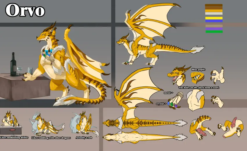 Image hi_res,simple_background,solo,standing,male,nude,penis,tail,yellow_eyes,erection,male/male,jewelry,wings,text,anus,mythology,absurd_res,european_mythology,fur,genitals,grey_body,grey_fur,claws,pecs,yellow_body,english_text,white_body,scales,scalie,story,animal_genitalia,knot,mythological_creature,dragon,mythological_scalie,western_dragon,brown_body,feral,gold,genital_slit,furred_dragon,furred_scalie,yellow_sclera,yellow_tail,beverage,container,cup,model_sheet,pupils,cuddling,membrane_(anatomy),membranous_wings,alcohol,wine,wine_glass,glass,glass_container,glass_cup,brown_scales,drinking_glass,metal,ridged_penis,crystal,kissing_cheek,blue_pupils,brown_claws,yellow_wings,(metal),jiougen,orvo