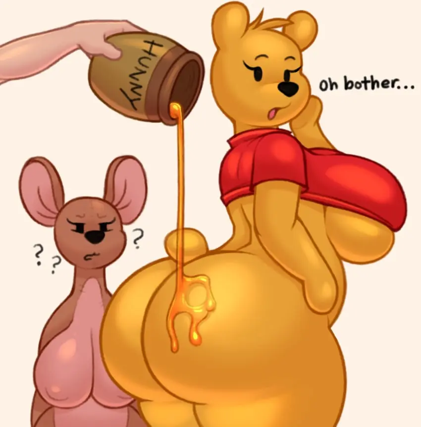 Image big_breasts, breasts, female, female_only, large_breasts, shirt, simple_background, white_background, 2girls, tail, furry, 2021, ass, big_ass, big_butt, bubble_ass, bubble_butt, disney, female_focus, huge_ass, huge_butt, thick_thighs, thighs, duo, massive_ass, sideboob, huge_breasts, anthro, furry_female, fat_ass, enormous_breasts, gigantic_breasts, massive_breasts, thick, thick_ass, thick_butt, public_domain, fur, bottomless, large_ass, large_butt, anthro_only, butt, giant_breasts, rule_63, genderswap_(mtf), genderswap, red_shirt, fat_butt, honey, liquid, dat_ass, crossgender, literature, acstlu, small_clothes, honey_(food), kanga, winnie_the_pooh_(franchise), pooh_bear, mtf_crossgender, small_shirt, 2021s, liquid_on_ass, winnie_the_pooh