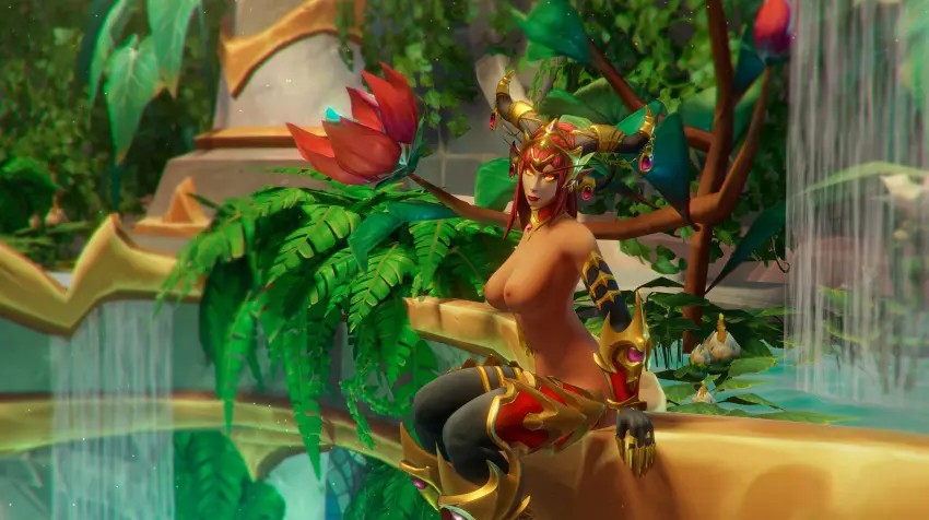 Image 1girls,big_breasts,breasts,female,light-skinned_female,light_skin,nude,red_hair,warcraft,world_of_warcraft,pinup,blizzard_entertainment,alexstrasza,dragonflight,fedoraleks22