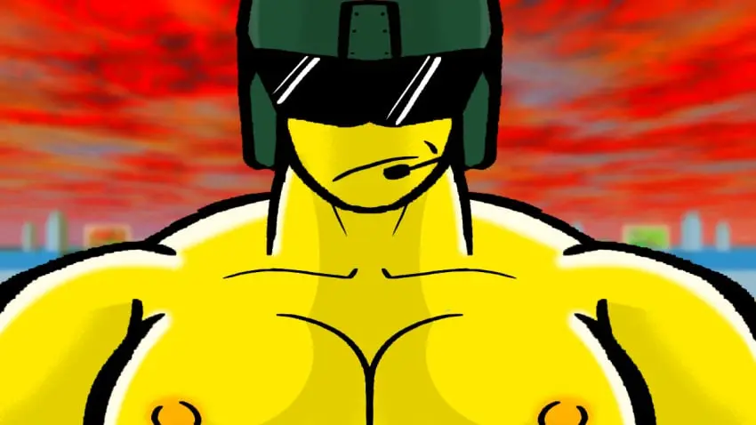 Image breasts,looking_at_viewer,nipples,solo,1boy,male,headwear,muscular,muscular_male,tagme,looking_down,self_upload,yellow_body,male_focus,solo_male,blurry_background,yellow_skin,roblox,robloxian,muscles,male_breasts,helmet,looking_down_at_viewer,close-up,orange_nipples,unamused,male_solo,roblox_game,extreme_muscles,nyxwastaken,yellow-skinned_male,tick_tock_meme,buff_male,the_battle_bricks,tumore,jetrock_(the_battle_bricks),yellow_skinned_male