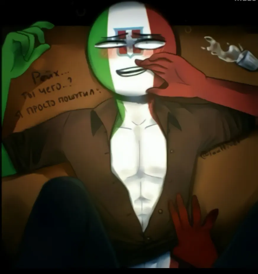 Image male,male_only,gay,male_focus,unbuttoned_shirt,multicolored_skin,imminent_rape,lifting_shirt,source_request,drugged,countryhumans,russian_text,italy,nazi_germany_(countryhumans),fascist_italy_(countryhumans)