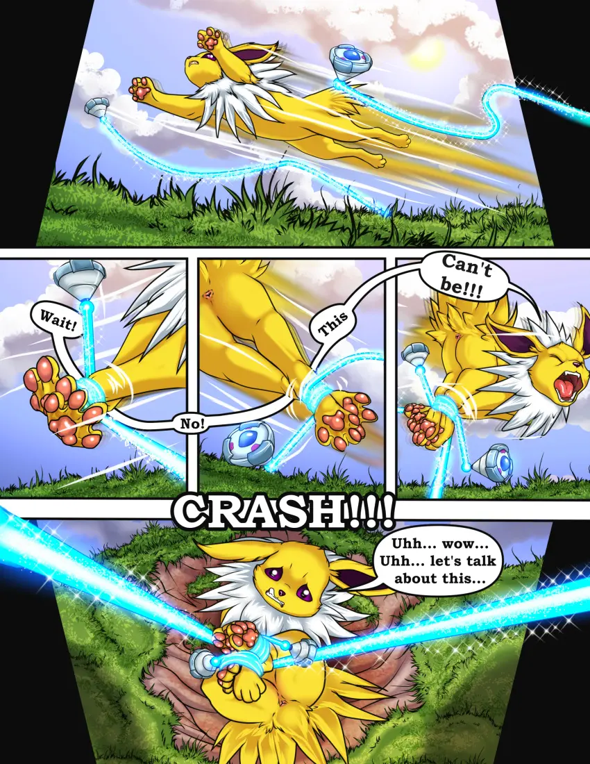 Image hi_res,eeveelution,pokemon,pokemon_(species),feet,text,anus,absurd_res,nintendo,comic,dialogue,paws,english_text,bondage,tied,feral,caught,bound,generation_1_pokemon,bound_arms,jolteon,catch,bound_legs,capture,capture_styler,pokemon_ranger,raptorroper,styler,trip_(disambiguation)