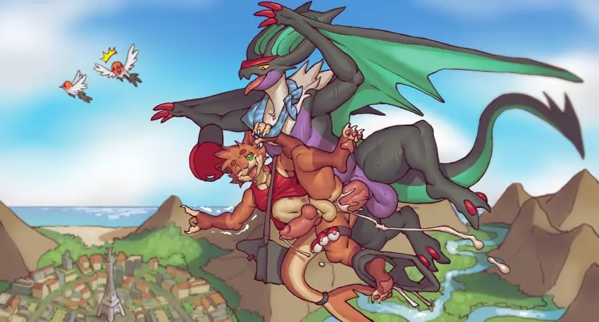 Image hi_res,male,penis,pokemon,pokemon_(species),sex,erection,anal,anal_sex,male/male,wings,anthro,nintendo,penetration,genitals,biped,generation_6_pokemon,penile,detailed_background,feral,group,penile_penetration,noivern,zi_ran,zran
