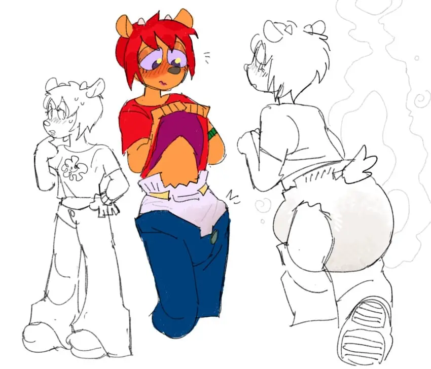 Image blush,clothing,female,female_only,pants,shirt,short_hair,tail,red_hair,furry,female_focus,embarrassed,horns,belly,eyelashes,eyelids,eyes,midriff,anthro,furry_female,tagme,purple_eyes,footwear,horn,shirt_lift,eyeshadow,partially_clothed,orange_body,furry_only,furry_ears,orange_skin,bovid,bovine,lesbian,orange_fur,furry_tail,shoes,crop_top,jeans,blushing,sheep,watch,shirt_up,playstation,sony_interactive_entertainment,diaper,diaper_fetish,scat,shit,red_shirt,stink_fumes,lammy_lamb,parappa_the_rapper,sony_corporation,um_jammer_lammy,wristwear,sheep_girl,feces,pulling,pulling_clothing,ears,bovid_horn,bovine_humanoid,abdl,bovid_humanoid,wristwatch,stink_lines,stinky,stinky_ass,sheep_ears,sheep_horns,soiling,orange_eyeshadow,soiling_diaper,diaper_under_clothing,lamb,shoes_on,stink,bovine_ears,bell_bottoms_(pants),lileli