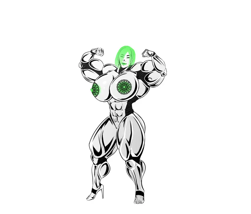 Image breasts,female,female_only,female_focus,muscular,tattoo,angel_wings,hyper_breasts,green_eyes,angel,green_hair,high_heels,green_areola,green_nipples,abs,muscular_female,metallic_body,robot,robot_girl,robot_humanoid,female_abs,muscular_arms,muscular_thighs,green_hair_female,robot_joints,robotic_arm,green_lipstick,synthetic,becsantus,green_lips,mechanonim,robotic_angel,metal_body,decoration,skin_pattern,chrome_body,green_areolae,silver_body,tattooed_breast