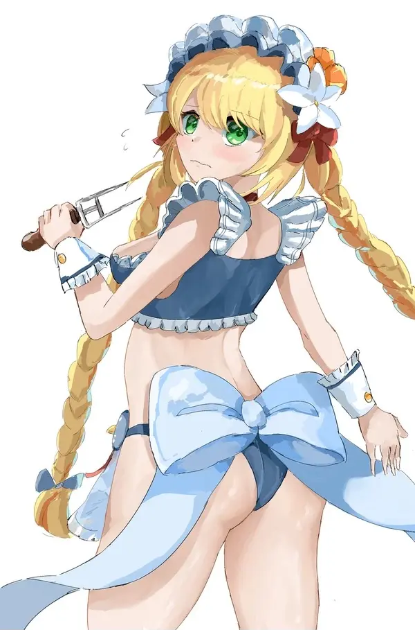 Image female,female_only,tagme,revealing_clothes,skimpy_clothes,fully_clothed,guardian_tales,www1_(artist),amy_(guardian_tales),beach_maid_amy_(guardian_tales)