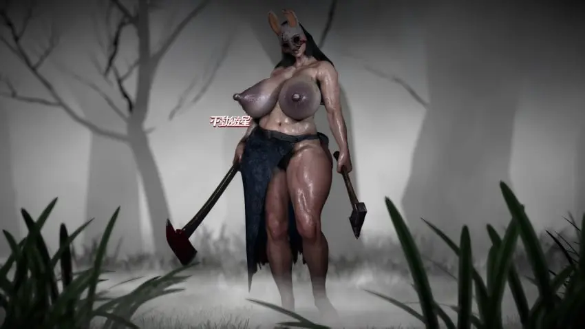 Image 1girls,breasts,female,female_only,light-skinned_female,light_skin,looking_at_viewer,nipples,shiny_skin,solo,standing,black_hair,navel,ass,huge_ass,thick_thighs,thighs,voluptuous,milf,muscular,wide_hips,areolae,artist_name,shiny,huge_breasts,milk,breasts_bigger_than_head,massive_breasts,voluptuous_female,wet,mature_female,medium_hair,lactation,pubic_hair,3d,large_areolae,blood_on_face,footwear,holding,big_nipples,dirty,female_pubic_hair,naked_female,sagging_breasts,dark_nipples,holding_weapon,muscular_female,excessive_pubic_hair,forest,forest_background,sandals,almost_naked,toned,toned_female,mask,big_lips,dead_by_daylight,axe,masked,long_nipples,dbd,huntress_(dead_by_daylight),holding_axe,glossy_lips,dual_wielding,black_veil,rabbit_mask,waist_cape,bigdog_(artist)