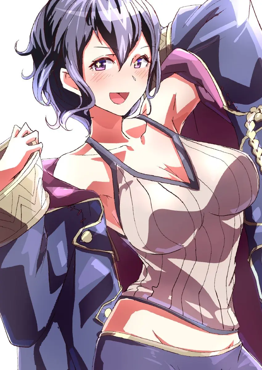 Image 1girls,big_breasts,breasts,female,female_only,highres,large_breasts,looking_at_viewer,open_mouth,solo,absurdres,black_hair,bare_shoulders,color,purple_eyes,nintendo,upper_body,alternate_breast_size,fire_emblem,fire_emblem_awakening,hood,robe,hood_down,morgan_(fire_emblem),morgan_(fire_emblem)_(female),to_(tototo_tk),hooded_robe