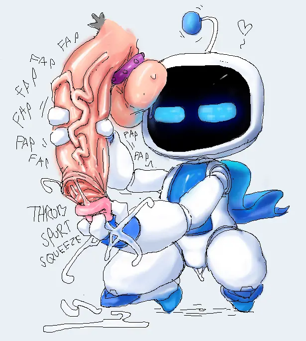 Image cum,male,penis,erection,veiny_penis,foreskin,uncircumcised,cumshot,massive_penis,playstation,diomanon,astro_bot,astro_bot_(series)