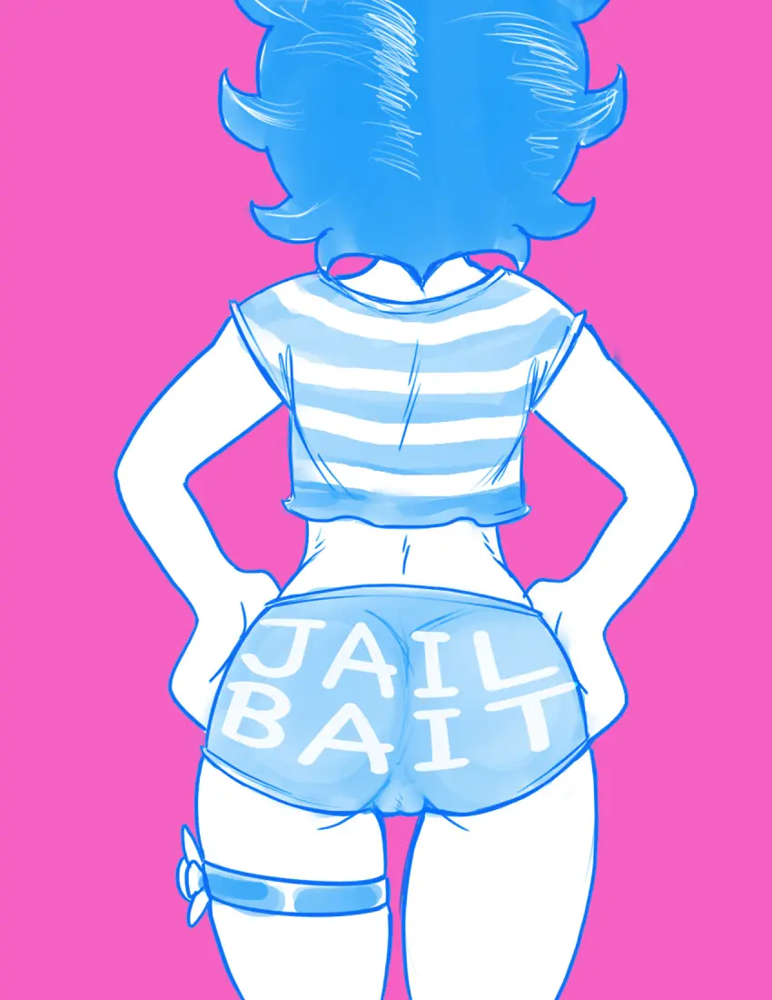 Image female, underwear, from_behind, monochrome, betty_boop