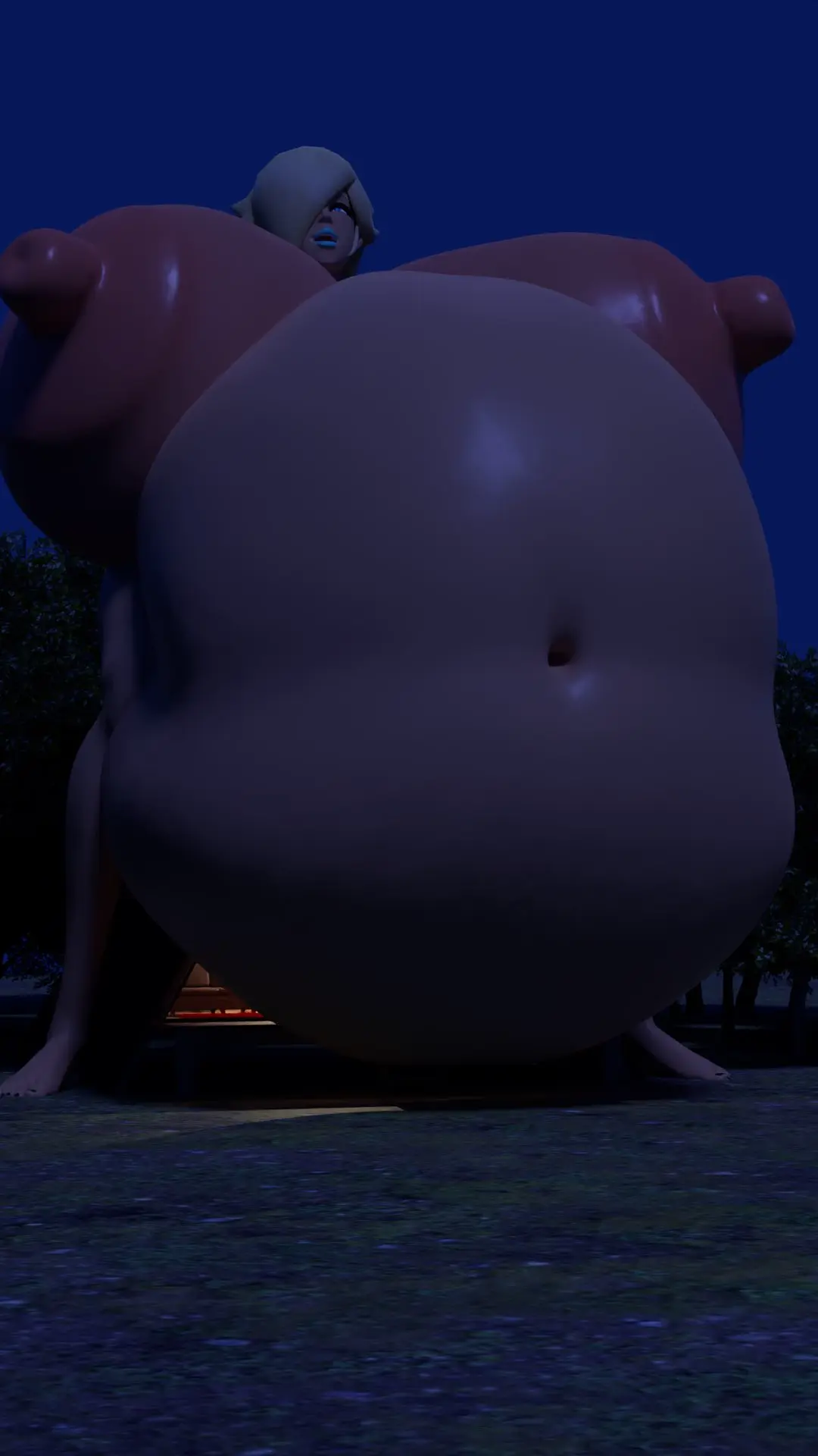 Image breasts,female,blue_eyes,huge_belly,huge_breasts,blonde_hair,mario_(series),nintendo,3d,blender,3d_(artwork),forest,giantess,huge_nipples,giantess_growth,super_mario_galaxy,princess_rosalina,light_blue_lipstick,squidly,cabin
