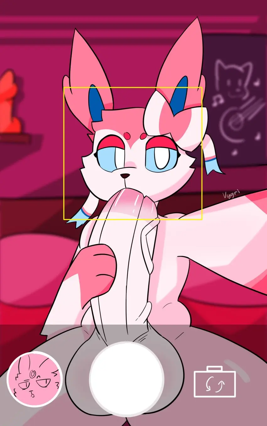 Image hi_res, looking_at_viewer, solo, eeveelution, male, oral, penis, pokemon, pokemon_(species), big_penis, femboy, male_only, huge_cock, anthro, absurd_res, nintendo, masturbation, genitals, selfie, hyper_penis, sylveon, generation_6_pokemon, anthro_only, penile, hyper, hyper_genitalia, autofellatio, camera_view, penile_masturbation, camera, oral_masturbation, vygri