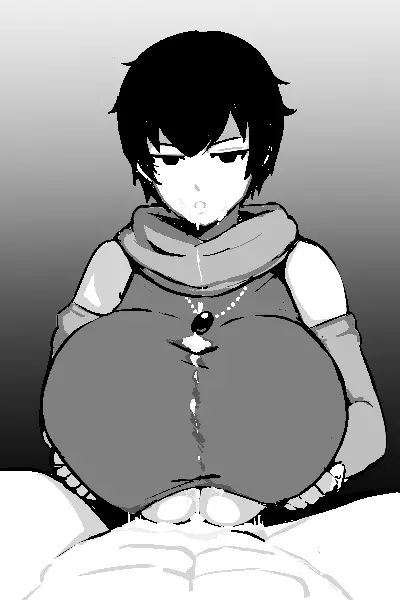 Image breasts,female,cum,huge_breasts,paizuri,expressionless,paizuri_under_clothes,cum_in_breasts,nao_(ritsancrossover),cum_under_clothes,lady_gray_(void_stranger),void_stranger
