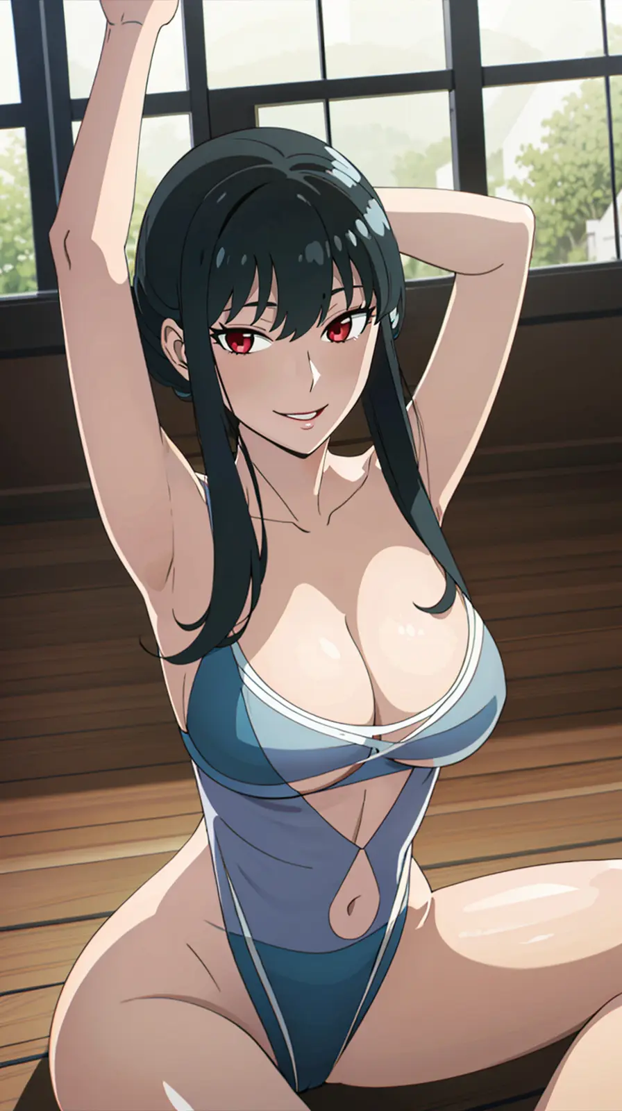 Image 1girls,big_breasts,breasts,clothed,female,female_only,light-skinned_female,light_skin,looking_at_viewer,red_eyes,solo,black_hair,female_focus,thick_thighs,thighs,milf,ai_generated,clothed_female,solo_female,solo_focus,swimsuit,anime,swimwear,plusmolfa,spy_x_family,yor_briar,yor_forger,manga,loving_gaze