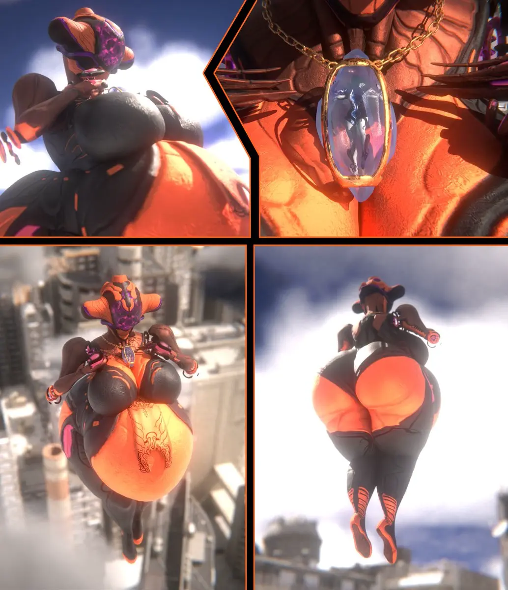 Image big_breasts,breasts,female,big_ass,bubble_butt,huge_ass,thick_thighs,wide_hips,big_belly,huge_breasts,giantess,macro,digital_extremes,mag_(warframe),qzk_forte,warframe,citrine_(warframe)