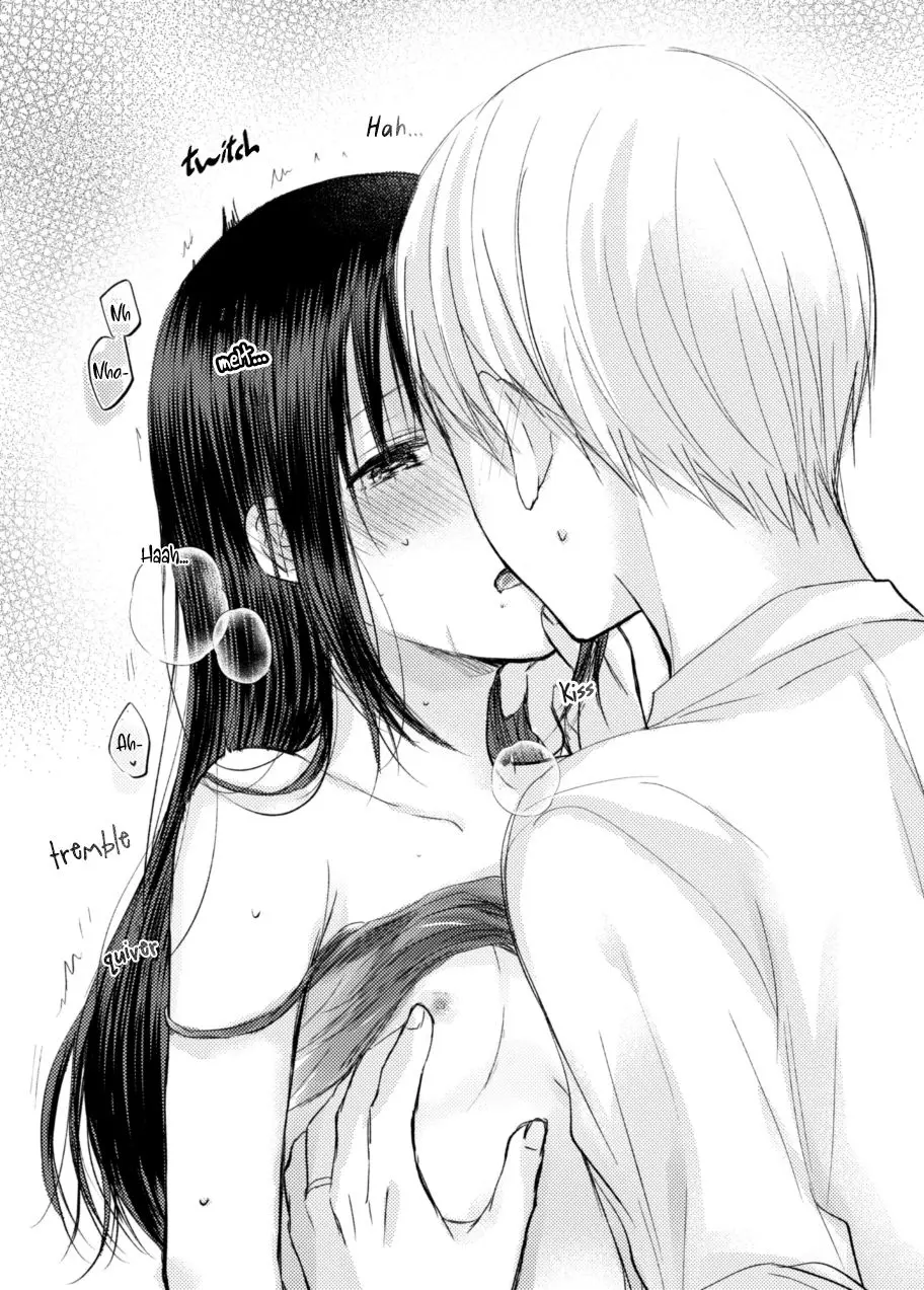 Image 1girls,blush,breasts,female,long_hair,nipples,shirt,1boy,black_hair,male,short_hair,sweat,small_breasts,canon_couple,husband_and_wife,married_couple,full-face_blush,looking_at_partner,looking_pleasured,unseen_male_face,trembling,monochrome,romantic,romantic_couple,ear_blush,english_text,kissing,clothed_male_nude_female,speech_bubble,kaguya-sama_wa_kokurasetai_~tensai-tachi_no_renai_zunousen~,moaning,functionally_nude,wholesome,blushing_profusely,shinomiya_kaguya,shirogane_miyuki,imminent_sex,greyscale,hand_on_breast,barely_clothed,wedding_ring,hand_on_another's_chest,visible_breath,hand_on_another's_face,kuzuru