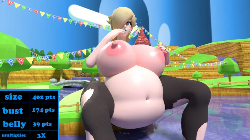 Image breasts,female,blue_eyes,huge_ass,huge_belly,huge_breasts,blonde_hair,sitting,mario_(series),nintendo,3d,blender,3d_(artwork),black_nails,giantess,breast_expansion,giantess_growth,belly_expansion,gasp,super_mario_galaxy,princess_rosalina,ripped_pants,growth_drive,light_blue_lipstick,squidly
