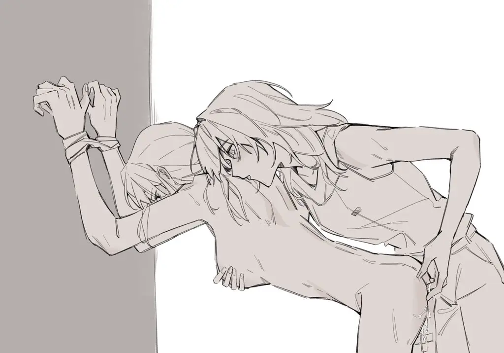 Image breasts,cowboy_shot,female,long_hair,pants,shirt,2girls,multiple_girls,nude,pussy,sweat,completely_nude,medium_breasts,pussy_juice,monochrome,clothed_female_nude_female,grabbing,grabbing_from_behind,yuri,fingering,sleeveless,sleeveless_shirt,leaning_forward,bound,bound_wrists,commentary,greyscale,honkai:_star_rail,honkai_(series),kafka_(honkai:_star_rail),stelle_(honkai:_star_rail),hashtag-only_commentary,fingering_from_behind,licking_back,licking_another's_back,sixteenmiao