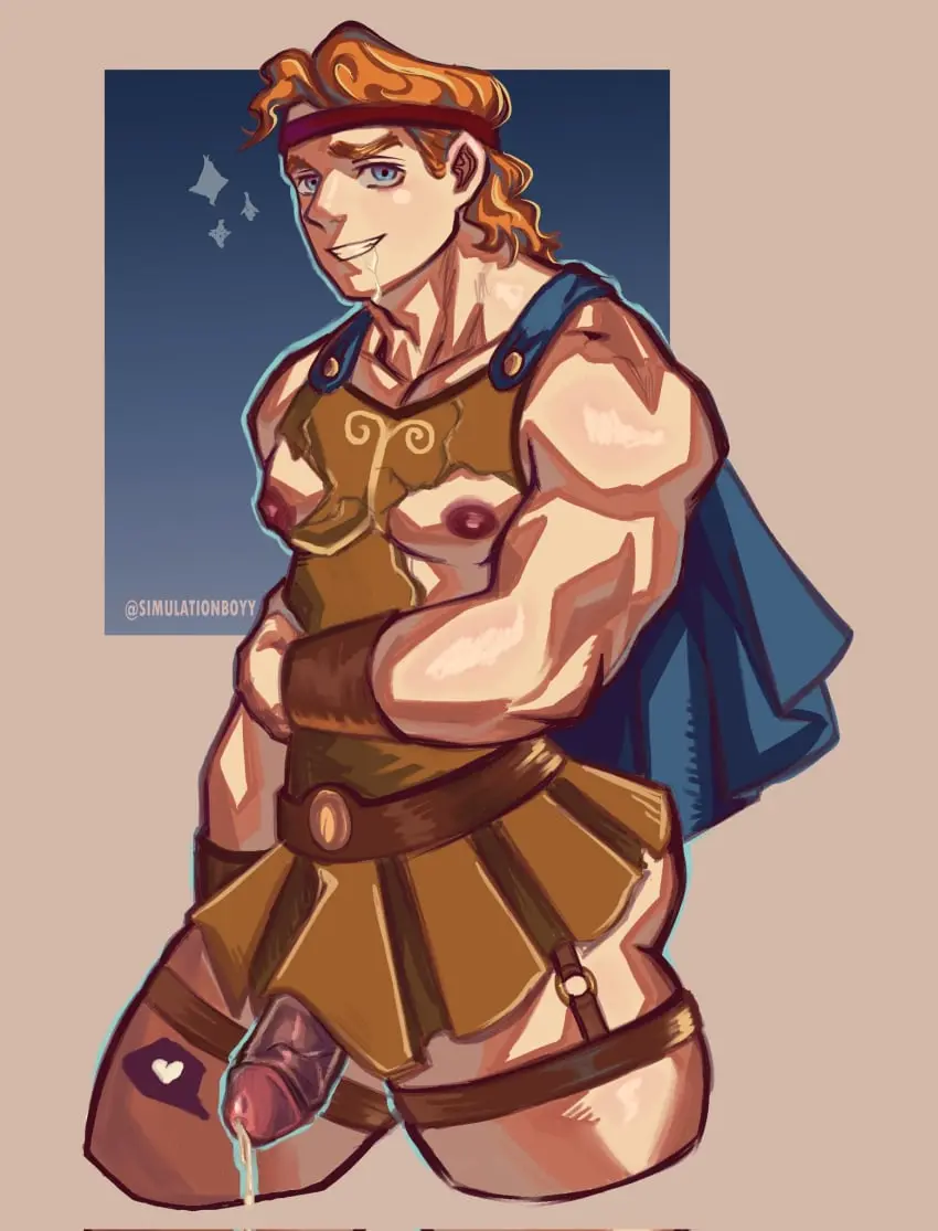 Image clothed,clothing,human,human_only,light_skin,looking_at_viewer,nipples,solo,standing,1boy,male,penis,ass,big_ass,big_butt,curly_hair,disney,thick_thighs,muscular,muscular_male,male_only,yaoi,headband,orange_hair,solo_focus,light-skinned_male,veiny_penis,saliva,greek_mythology,bara,male_nipples,flaccid,flaccid_penis,skirt,precum,pecs,cape,thick_eyebrows,precum_drip,male_focus,solo_male,erect_nipples,pectorals,muscles,big_pecs,red_headband,muscular_shoulders,ripped_clothing,penis_out,penis_under_clothes,penis_under_skirt,wristband,salivating,demigod,hanging_penis,bottomless_skirt,hair_strand,hercules_(disney),blue_cape,precum_dripping,hercules_(character),darksimuboyy