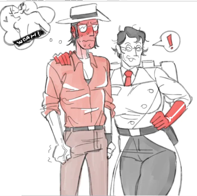 Image breasts,clothed,female,female_only,2girls,digital_media,2d,yuri,rule_63,trans_woman,transfem,funny,humor,butch,team_fortress_2,sniper_(team_fortress_2),medic,medic_(team_fortress_2),sniper,femmedic,xobloodletter,femsniper,humour