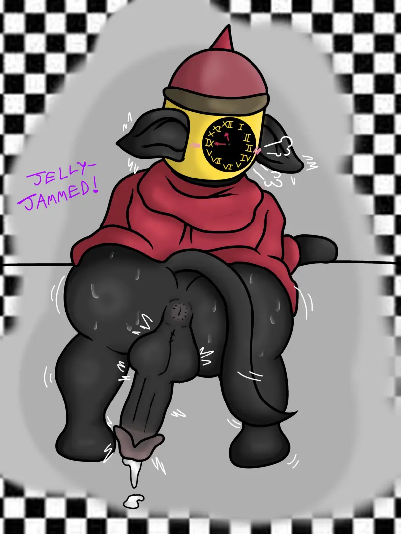 Image blush,clothed,clothing,looking_at_viewer,simple_background,solo,standing,1boy,cum,male,nude,penis,sweat,tail,furry,ass,big_ass,big_penis,huge_ass,looking_back,thighs,erection,humanoid,dark-skinned_male,wide_hips,male_only,ear,solo_focus,balls,huge_cock,anthro,anus,original,original_character,testicles,ejaculation,looking_pleasured,unseen_male_face,genital_fluids,orgasm,genitals,black_body,shortstack,grey_background,big_ears,fanart,long_ears,uniform,imp,checkered,clock,robe,masked_male,masked,anus_outline,jammedjelly,checkered_background,red_robe,sharp_tail,clock_mask,clocktower_(cl0ckt0w3r)