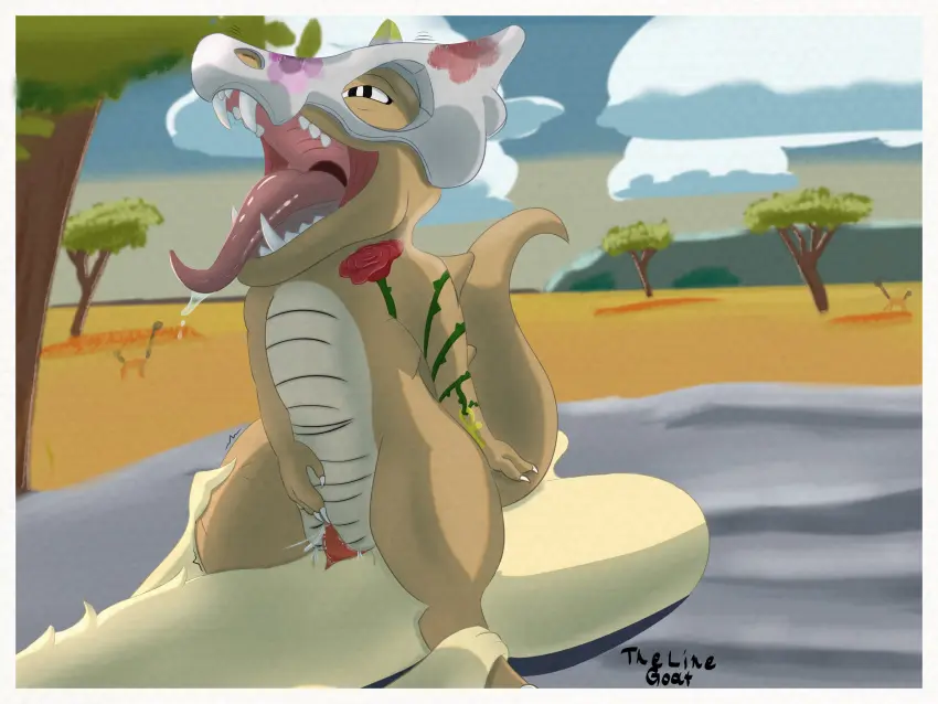 Image female,hi_res,open_mouth,smile,cum,male,nude,penis,pokemon,pokemon_(species),pussy,tail,tongue_out,tongue,sex,duo,erection,accessory,digital_media_(artwork),tattoo,teeth,drooling,male/female,anthro,text,vaginal_penetration,saliva,nintendo,penetration,genital_fluids,bodily_fluids,fur,genitals,mammal,horn,flower,english_text,female_penetrated,male_penetrating,outside,tree,signature,male_penetrating_female,penile,plant,detailed_background,feral,skull,feral_only,mask,bone,generation_1_pokemon,generation_2_pokemon,skull_mask,typhlosion,the_line_goat,savanna,cubone