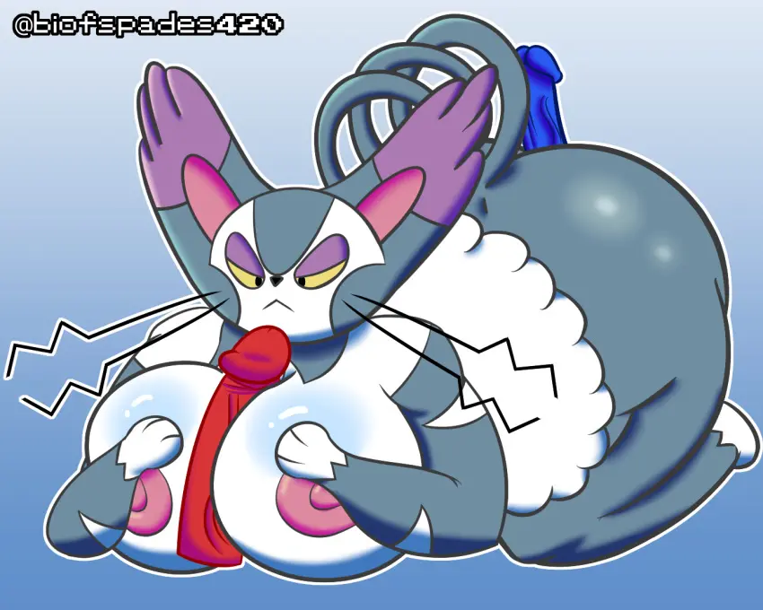Image big_breasts,breasts,female,nipples,simple_background,male,nude,penis,pokemon,pokemon_(species),tail,ass,big_butt,hot_dogging,sex,areola,digital_media_(artwork),anthro,paizuri,nintendo,fur,genitals,mammal,feline,disembodied_penis,titjob,anthro_only,generation_4_pokemon,group,trio,felid,whiskers,titfuck,breast_play,purugly,biofspades420