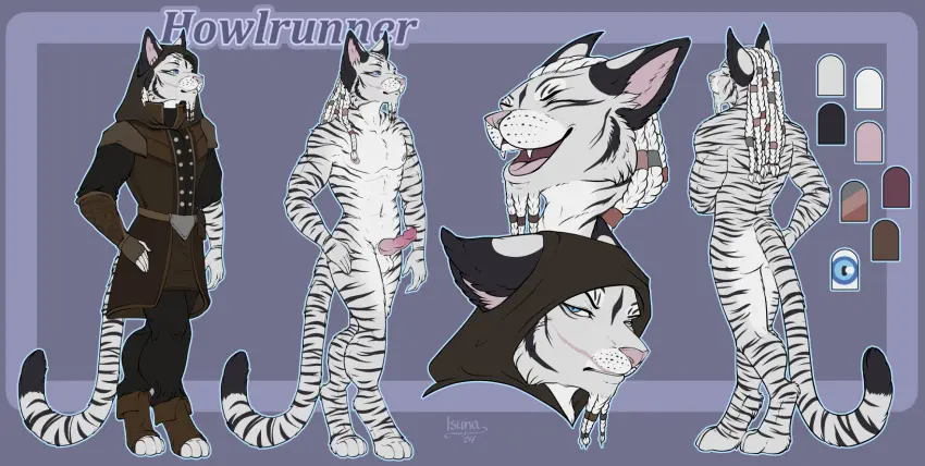 Image hi_res,standing,blue_eyes,male,tail,erection,hair,anthro,fur,genitals,mammal,feline,white_body,scar,animal_genitalia,white_fur,felid,beard,braided_hair,armor,stripes,facial_hair,feline_genitalia,bethesda_softworks,microsoft,khajiit,the_elder_scrolls,model_sheet,braided_beard,black_stripes,the_elder_scrolls_online,howlrunner,eye_of_the_queen,isuna