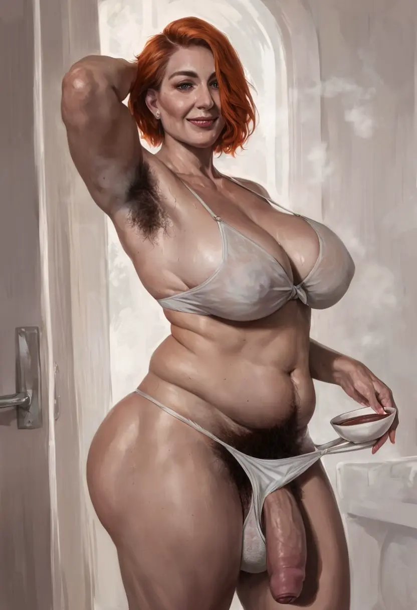 Image penis,short_hair,thick_thighs,futanari,intersex,ai_generated,thick_ass,tanned_skin,pubic_hair,foreskin,uncircumcised,ginger_hair,taker_pov,overweight,armpit_hair,mature_futa,musk_clouds,smell,briang1748,aunt,ginger_pubic_hair,aunt_h(briang1748)