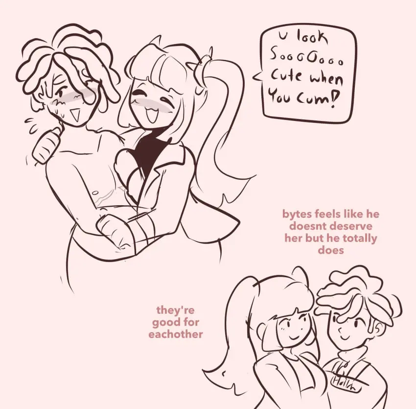 Image blush,breasts,intersex,fortnite,couple,sketch,cuntboy,scar,wholesome,mastectomy_scar,scar_on_chest,praise,xxmonsterfuckerxx,boobs_pressed,bytes_(fortnite),lennox_rose_(fortnite)
