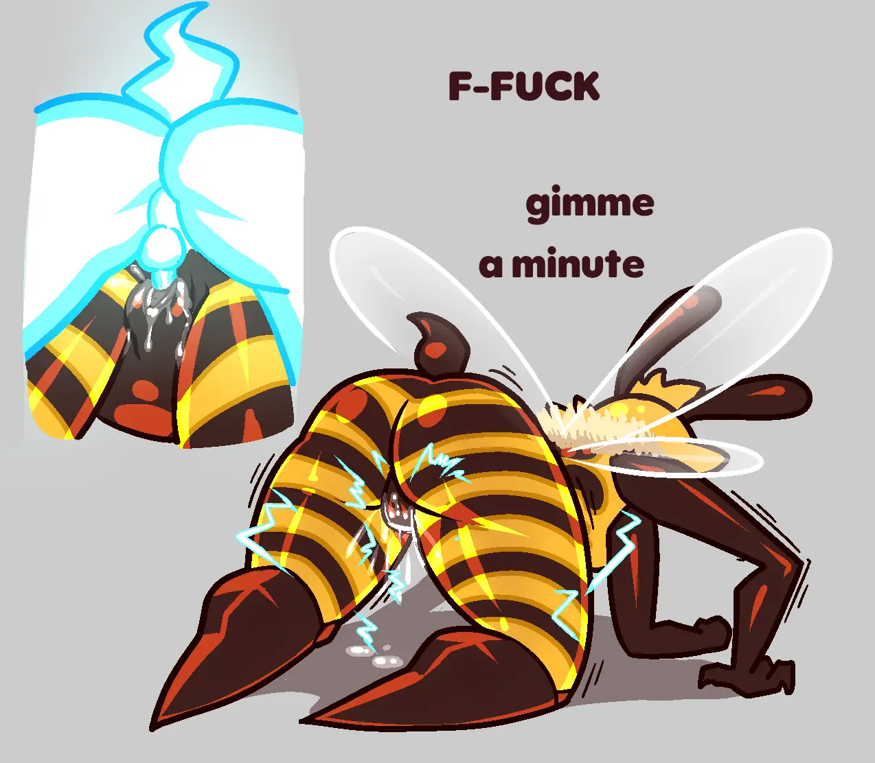 Image 1girls,female,1boy,male,penis,pussy,straight,furry,ass,big_ass,thighs,femboy,balls,text,pussy_juice,vaginal_penetration,small_penis,self_upload,orgasm,dialogue,arthropod,all_fours,big_thighs,female_anthro,pussy_ejaculation,lagomorph,rabbit,glowing,elemental_creature,shaking,1boy1girl,anthro_on_anthro,rabbit_tail,male_anthro,electricity,glowing_body,multi_arm,multi_limb,femboy_on_female,overstimulation,bee,glowing_genitalia,small_penis_adoration,4_arms,bee_girl,insect_girl,glowing_penis,rabbit_boy,no_feet,peppergiz,arc_wilder_(peppergiz),bee_wings