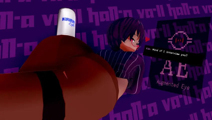 Image female,female_only,looking_at_viewer,simple_background,solo,ass,big_ass,solo_female,solo_focus,text,tagme,half-closed_eyes,purple_hair,medium_hair,3d,dialogue,heart,ass_focus,koikatsu,partially_clothed,large_ass,pantyhose,va-11_hall-a,kimberly_la_vallette,spiritofrei,resting_on_arms