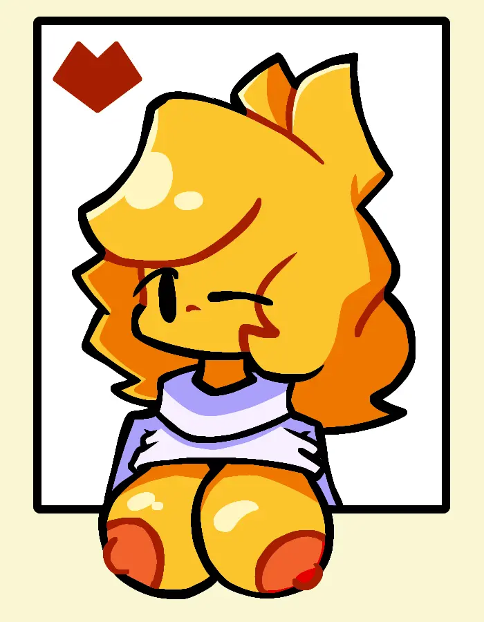 Image 1girls,breasts,breasts_out,clothed,female,boobs,tits,clothed_female,digital_media,nose,wink,winking_at_viewer,original,original_character,artist_request,white_shirt,heart,big_nipples,oc,erect_nipples,window,heart_symbol,yellow_skin,first_porn_of_character,orange_nipples,tits_out,friday_night_funkin,showing_breasts,crelya_(virus2780),friday_night_funkin_(minus_mod),virus2780