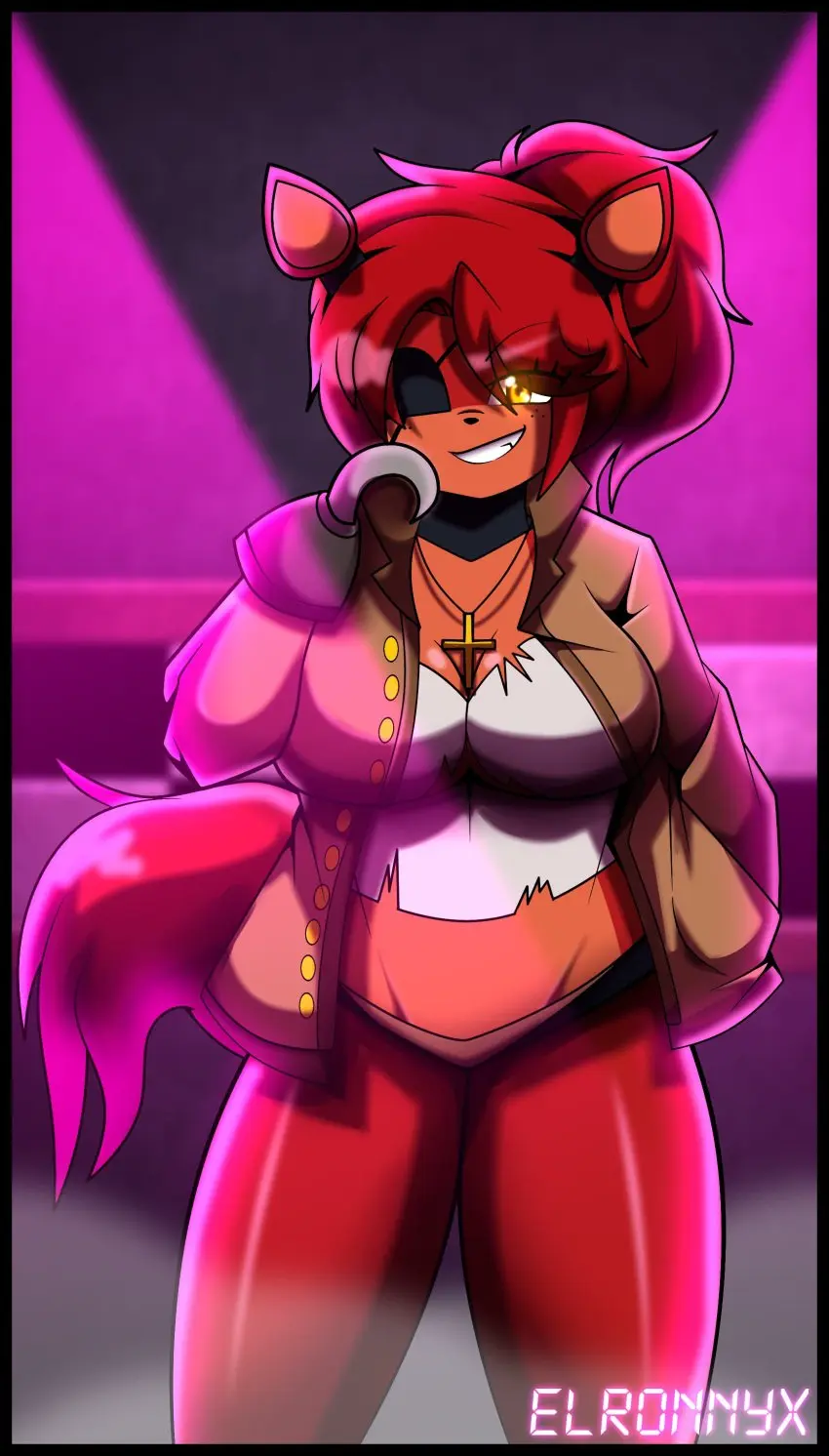 Image 1girls,breasts,female,solo,thick_thighs,thighs,tagme,tagme_(artist),five_nights_at_freddy's,foxy_(fnaf),five_nights_in_anime,foxy,elronnyx,foxy_(fnia)
