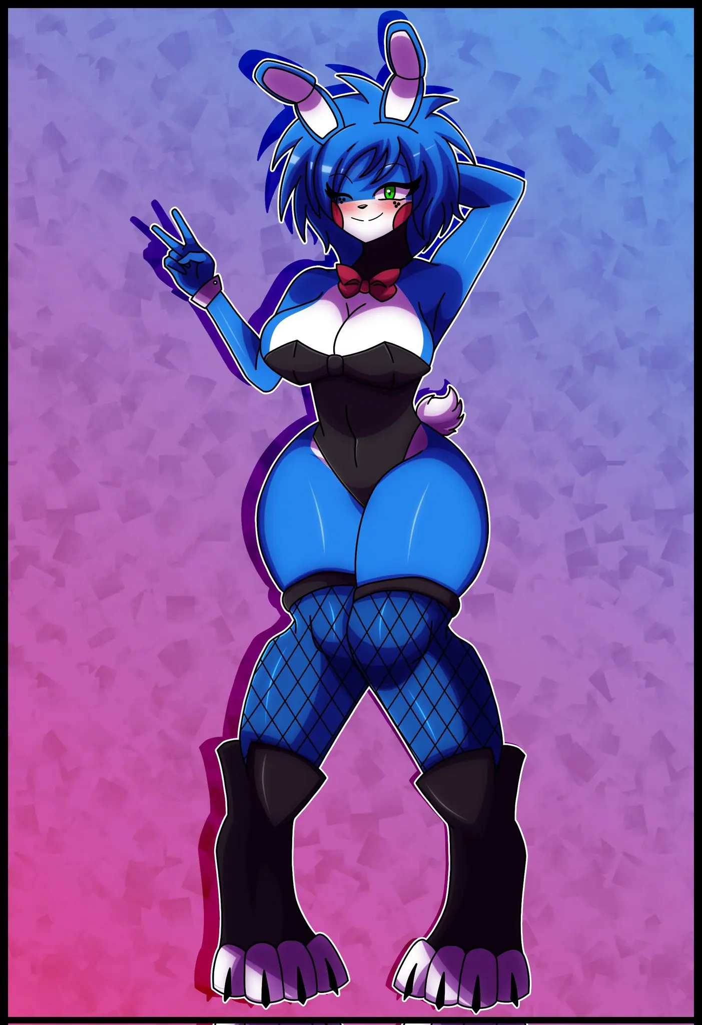 Image female,solo,thick_thighs,tagme,five_nights_at_freddy's,bonnie_(fnaf),five_nights_in_anime,elronnyx