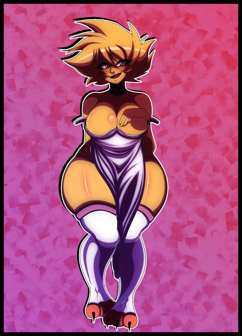 Image 1girls,female,solo,thick_thighs,anthro,tagme,five_nights_at_freddy's,chica_(fnaf),fnaf,scottgames,five_nights_in_anime,chicken_girl,fnia,elronnyx,chica_(fnia)