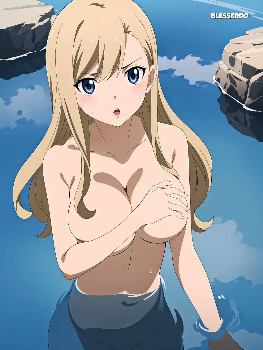 Image 1girls,big_breasts,breasts,female,solo,standing,nude,water,standing_in_water,ai_generated,nude_female,partially_submerged,covering_breasts,looking_up,lake,above_view,arm_covers_breast,blesseddo,edens_zero,rebecca_bluegarden