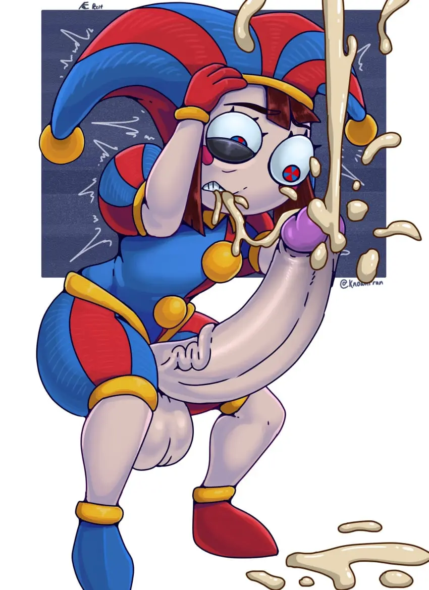 Image clothed,clothing,human,long_hair,mostly_clothed,solo,cum,penis,big_penis,thick_thighs,uncensored,1futa,erection,futanari,humanoid,humanoid_penis,intersex,wide_hips,balls,huge_cock,veiny_penis,testicles,futa_only,brown_hair,ejaculation,handsfree_ejaculation,smooth_balls,smooth_penis,orgasm,dickgirl,futa_sans_pussy,squatting,erect_penis,huge_balls,large_penis,solo_futa,small_but_hung,large_balls,large_testicles,hands-free,scrotum,long_penis,clown,clown_girl,pomni,pomni_(the_amazing_digital_circus),the_amazing_digital_circus,ejaculating_cum,knownfran