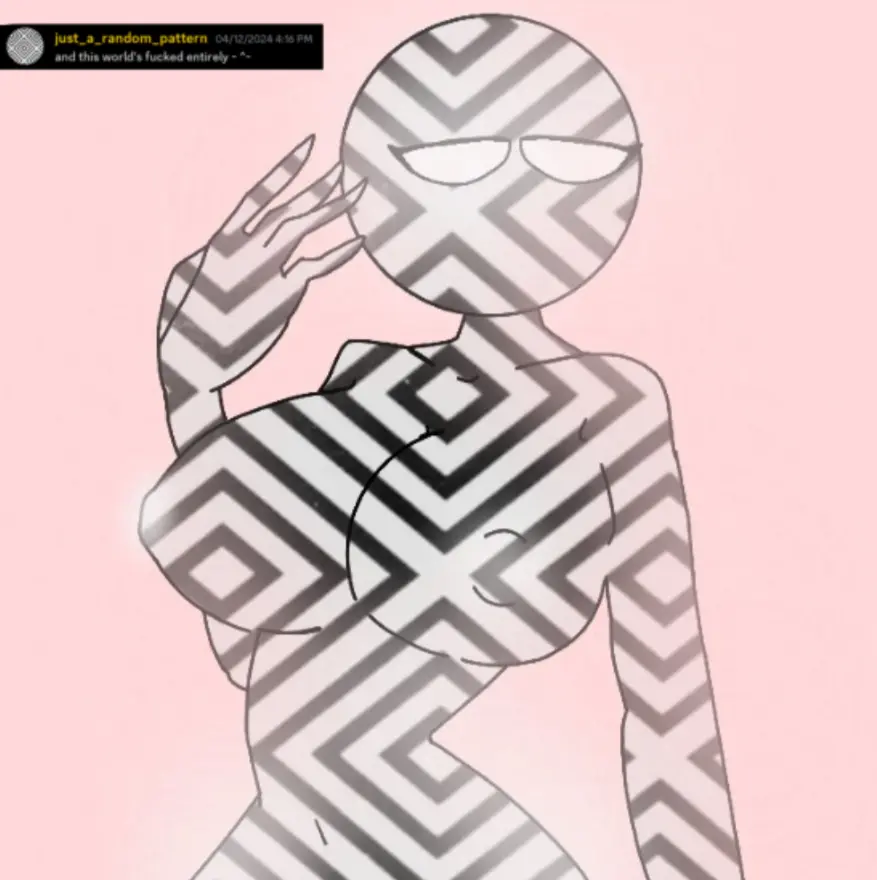 Image breasts,breasts_out,female,female_only,nude_female,tagme,no_pussy,discord_(app),just_a_random_pattern